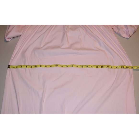 NWT Vintage Barbizon Feathaire Flannel Pink Nightgown Petite Lace Pintuck Pleat - Picture 10 of 16